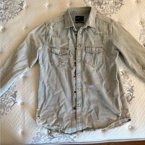 Zara Faded Blue Denim Jacket